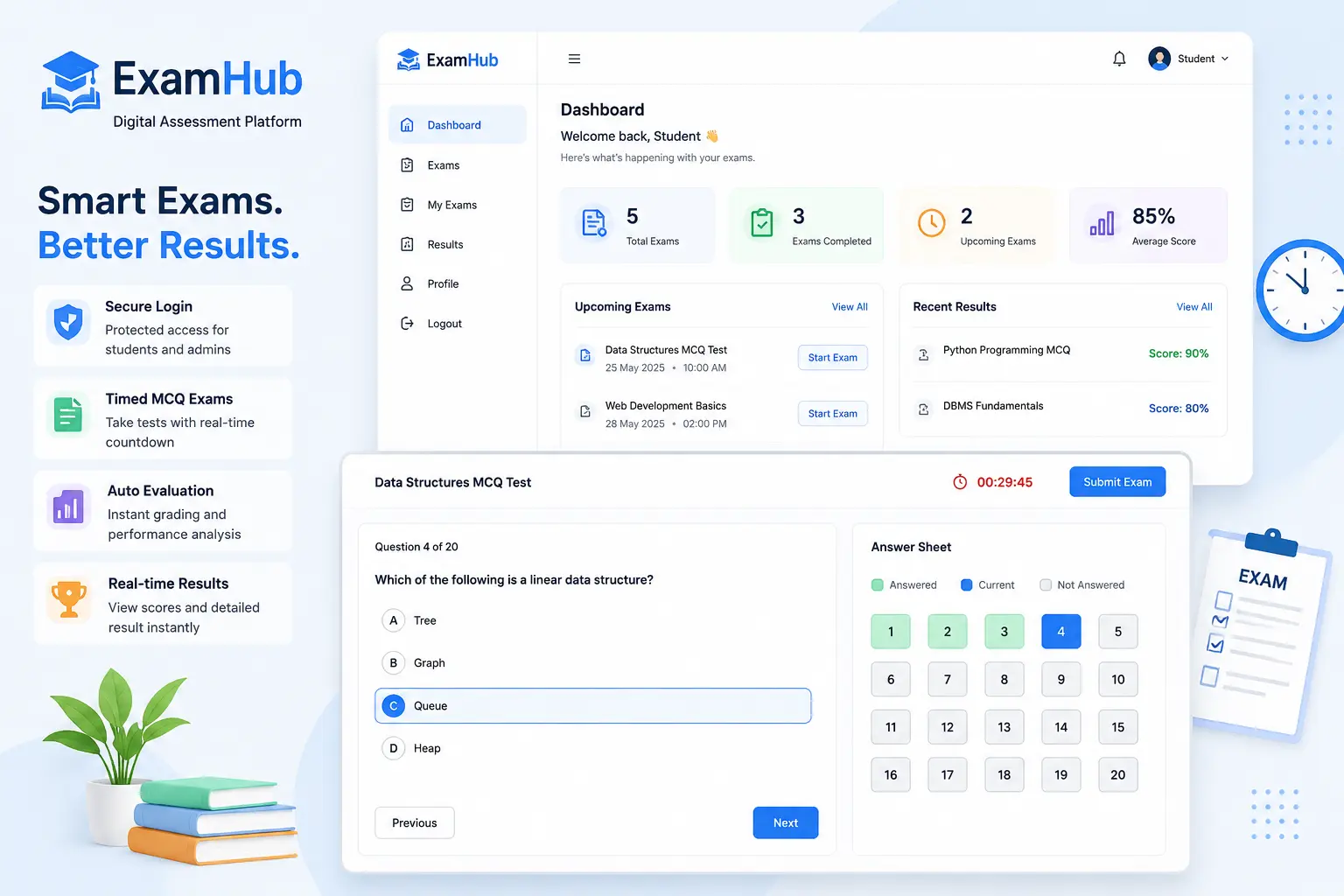 ExamHub - Digital Assessment Platform project